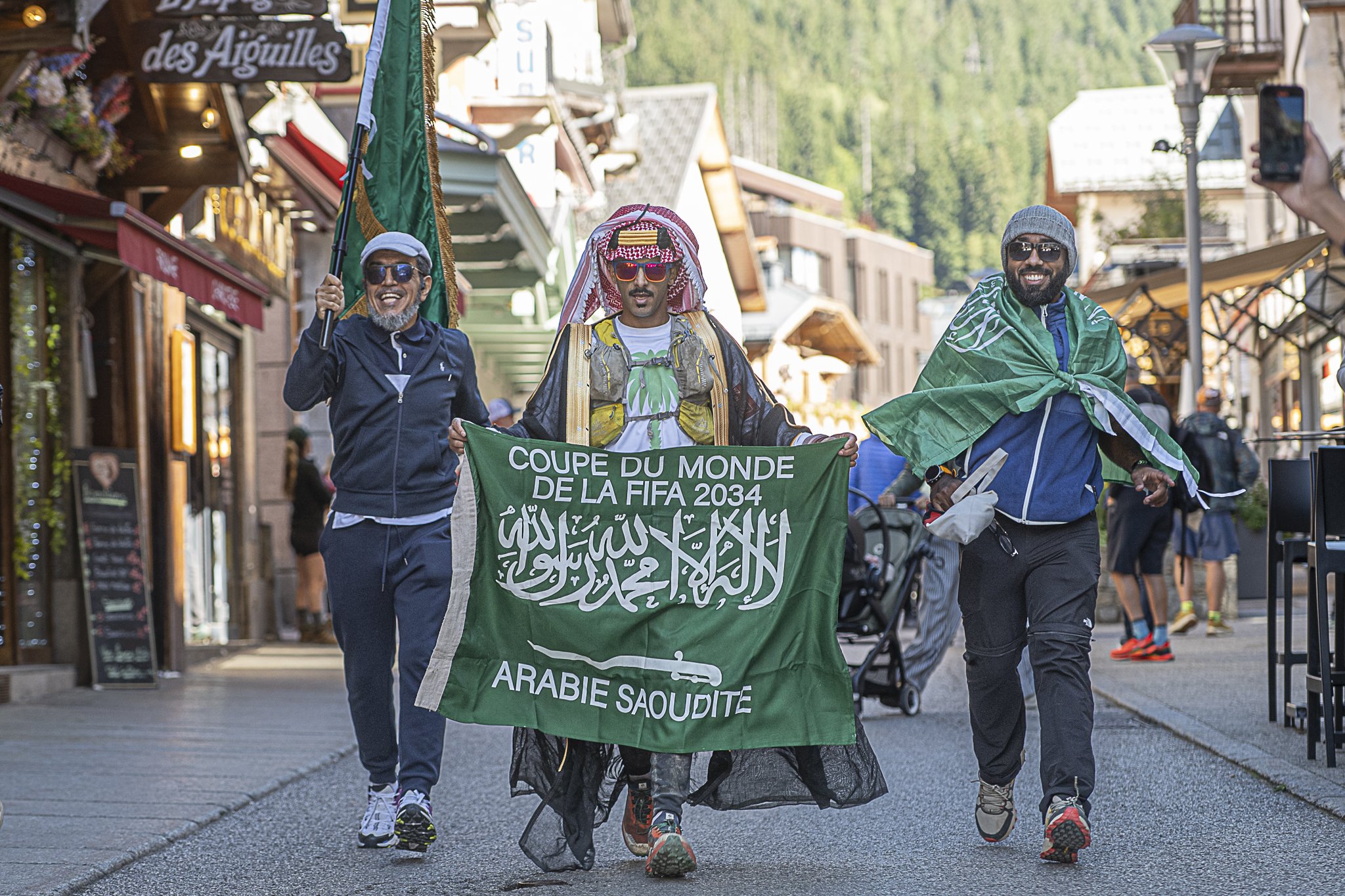 Arrivée de l'UTMB à Chamonix